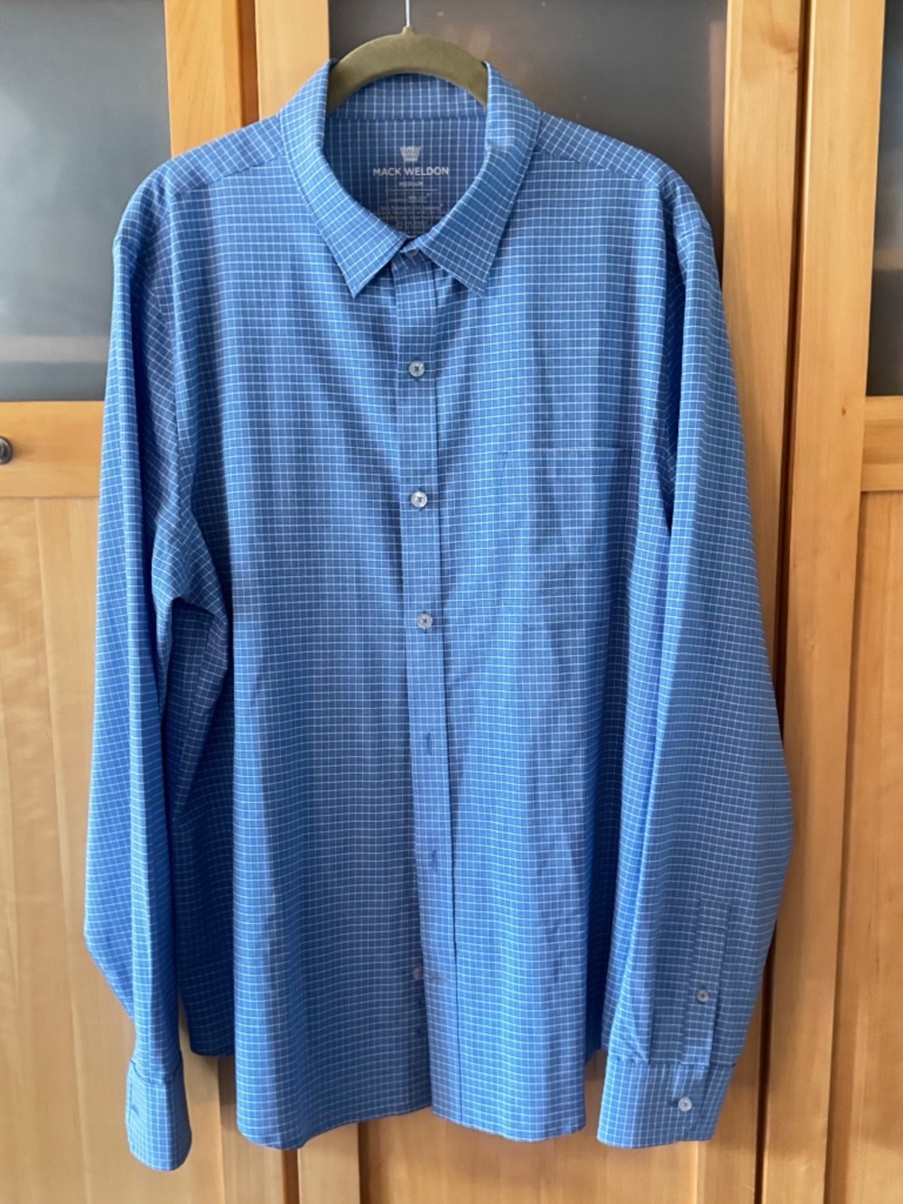 Mack Weldon Men's / Seawool Performance Check Button-Down Shirt - Size M